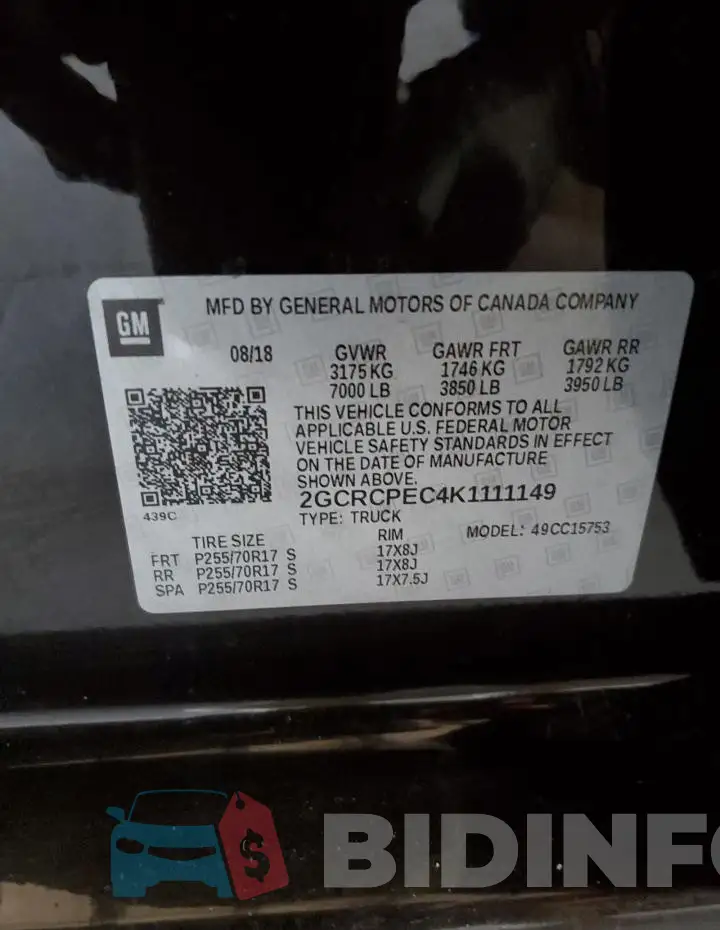 2GCRCPEC4K1111149 Photo# 13