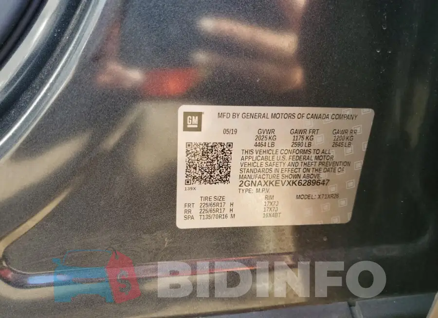 2GNAXKEVXK6289647 Photo# 12