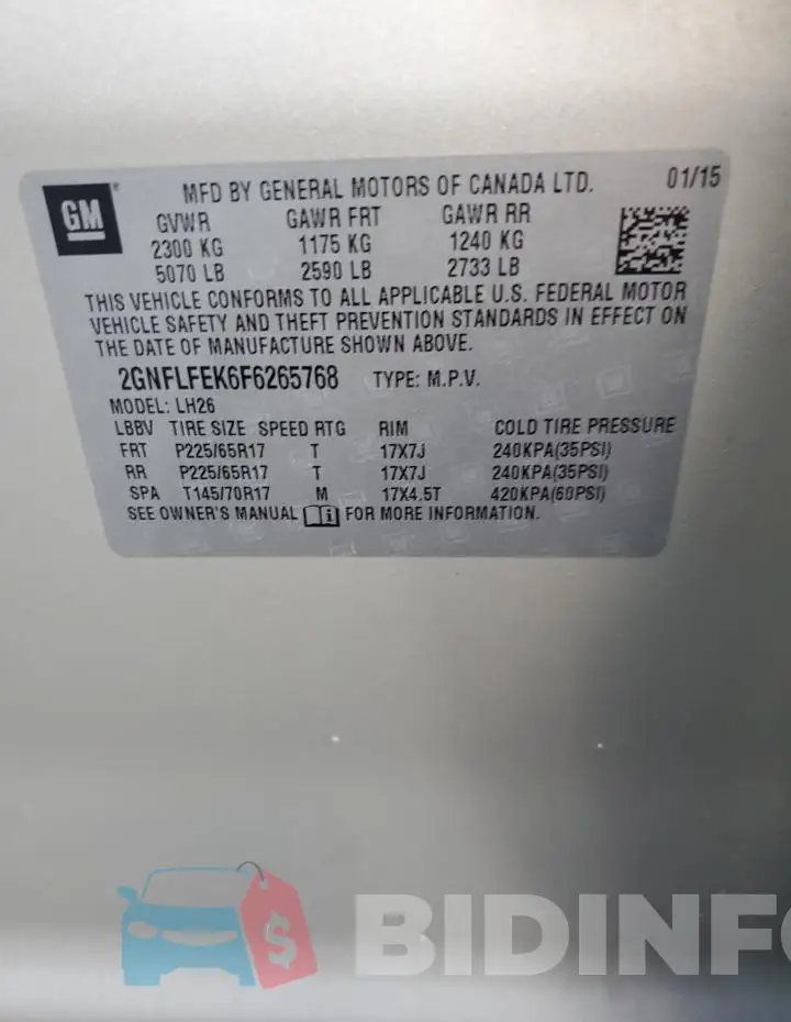 2GNFLFEK6F6265768 Photo# 13