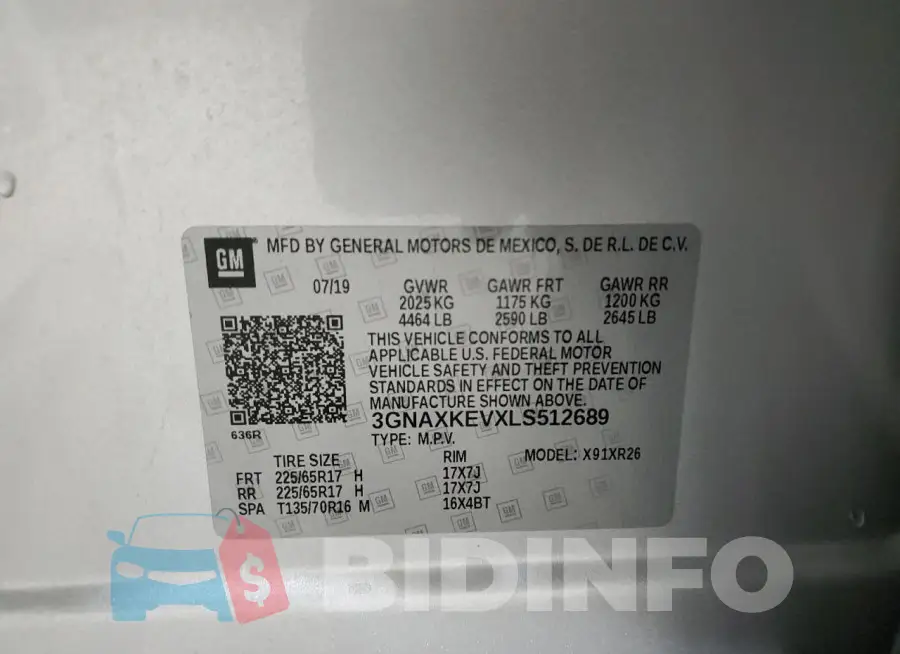 3GNAXKEVXLS512689 Photo# 13