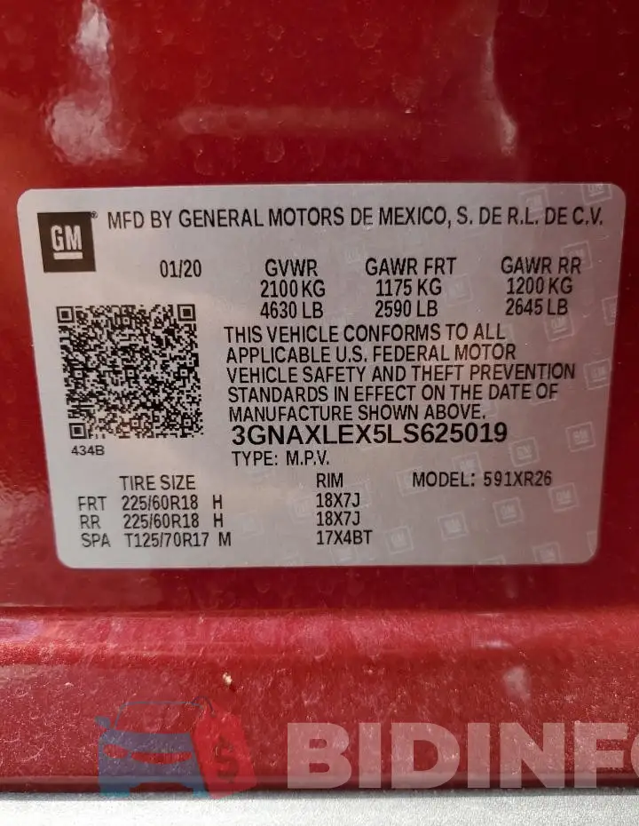 3GNAXLEX5LS625019 Photo# 13