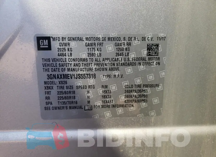 3GNAXMEV1JS557318 Photo# 12