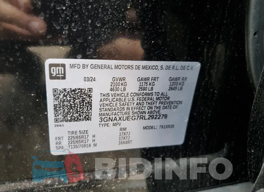 3GNAXUEG7RL292279 Photo# 12