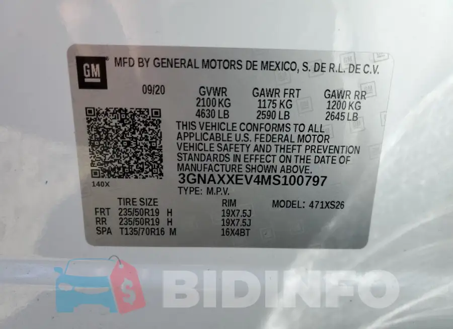 3GNAXXEV4MS100797 Photo# 12