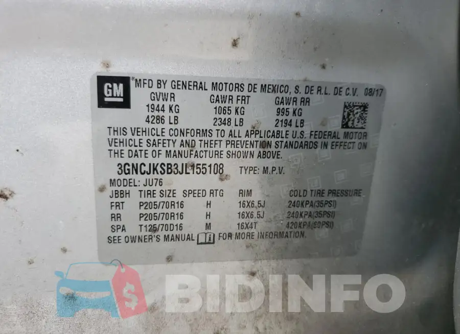 3GNCJKSB3JL155108 Photo# 12