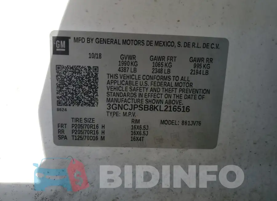 3GNCJPSB8KL216516 Photo# 13
