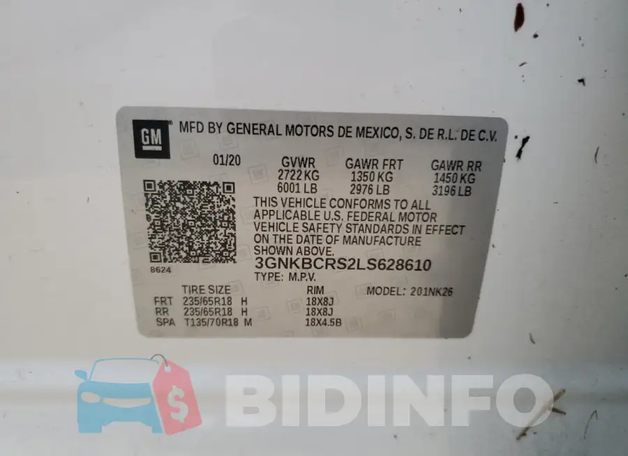 3GNKBCRS2LS628610 Photo# 14