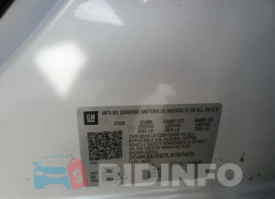 3GNKBERS7LS707475 Photo# 14