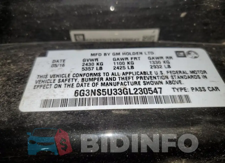 6G3NS5U33GL230547 Photo# 12