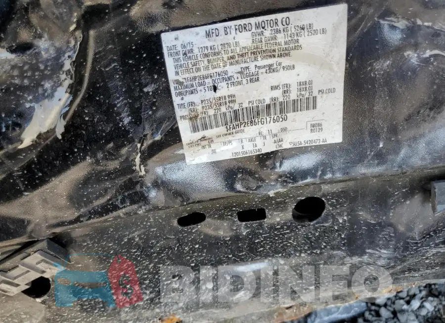 1FAHP2E86FG176050 Photo# 13
