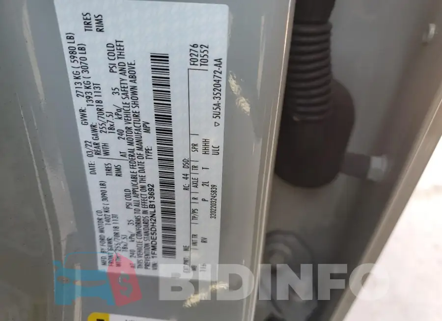 1FMDE5DH2NLB13692 Photo# 13