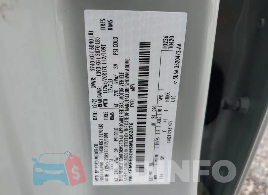 1FMEE5DH8MLB02876 Photo# 14