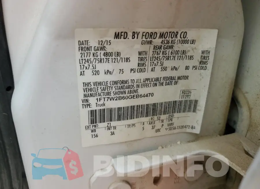 1FT7W2B60GEB64470 Photo# 12