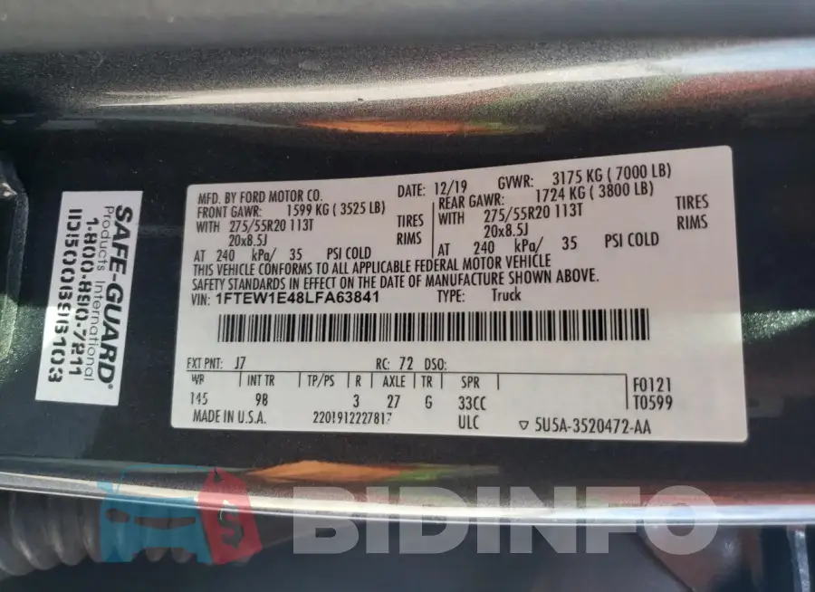 1FTEW1E48LFA63841 Photo# 12