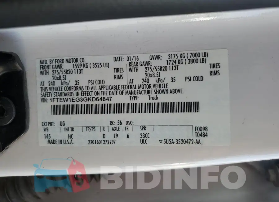 1FTEW1EG3GKD64847 Photo# 13