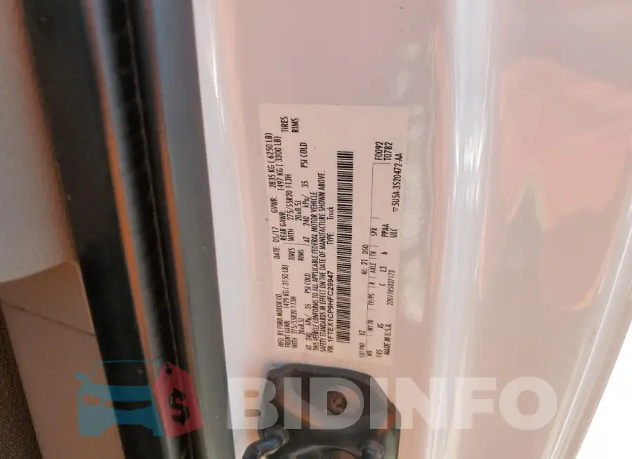 1FTEX1CP9HFC29947 Photo# 12