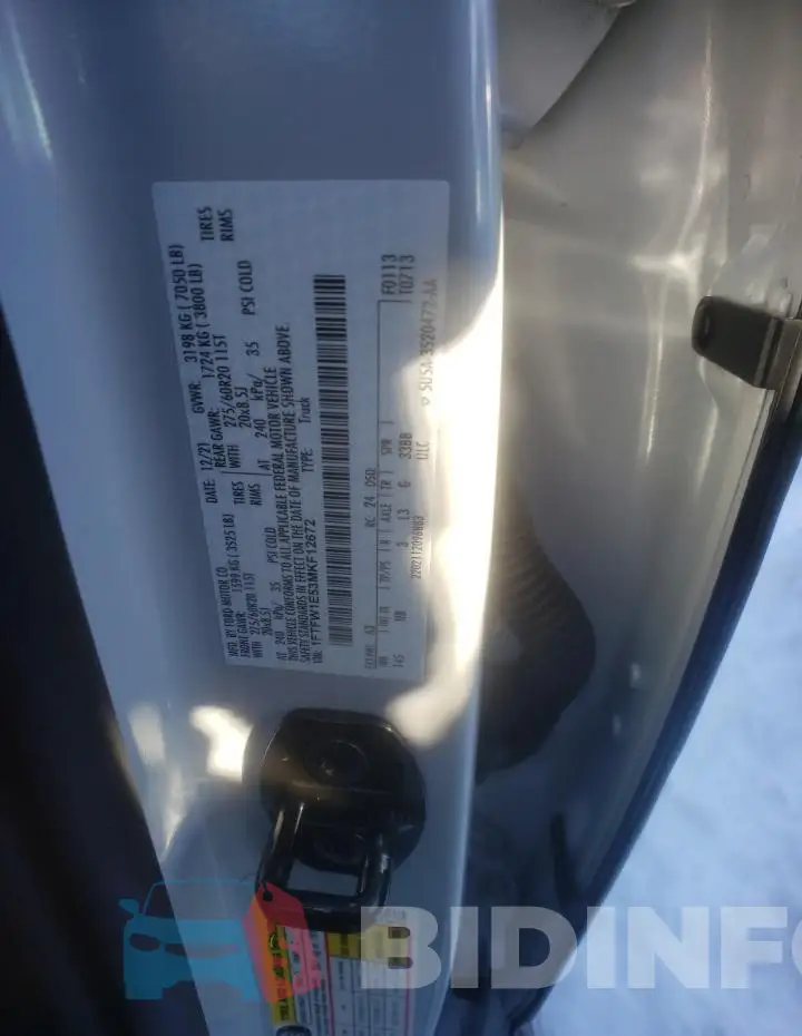 1FTFW1E53MKF12672 Photo# 12