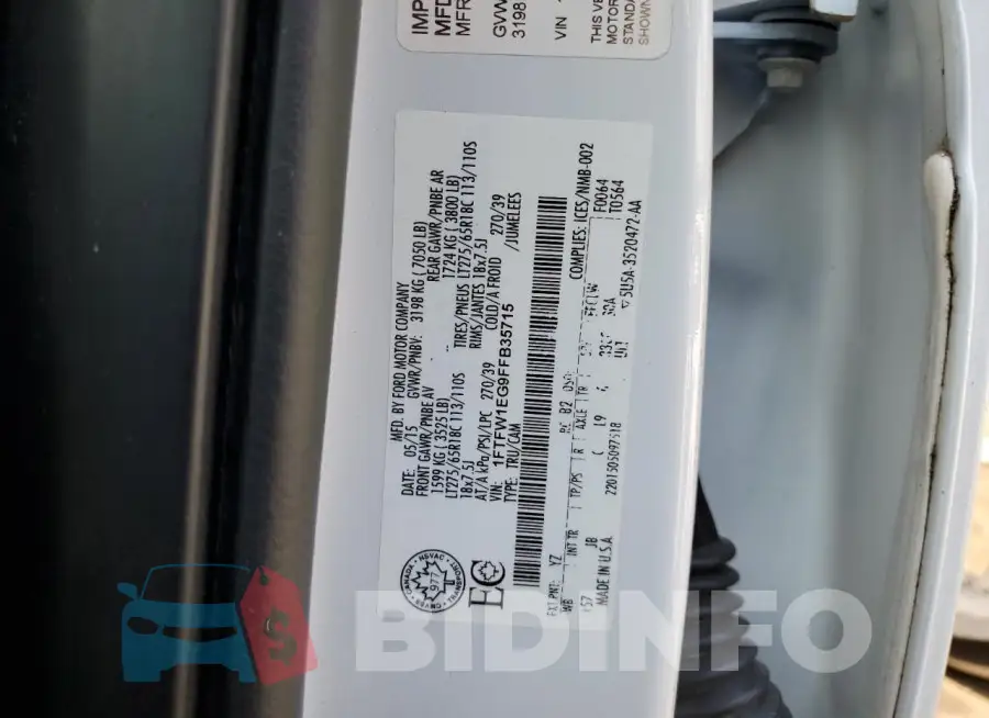 1FTFW1EG9FFB35715 Photo# 13