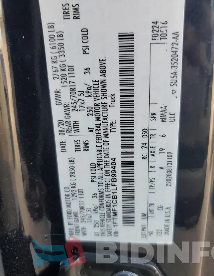 1FTMF1CB1LFB99404 Photo# 13