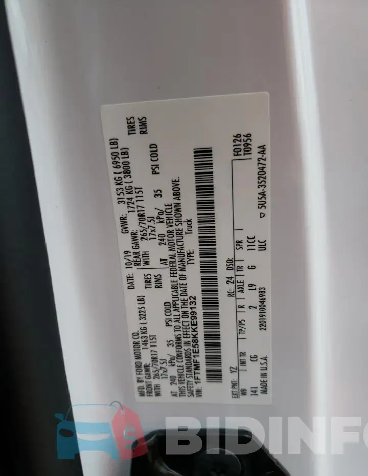 1FTMF1E58KKE99132 Photo# 13