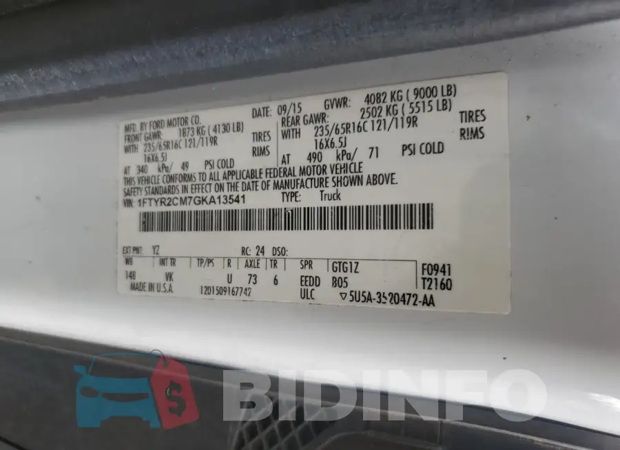 1FTYR2CM7GKA13541 Photo# 13
