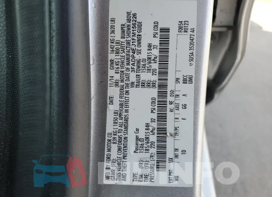 3FADP4EJ1FM156226 Photo# 13