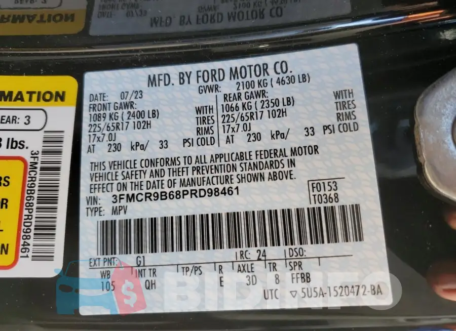 3FMCR9B68PRD98461 Photo# 13