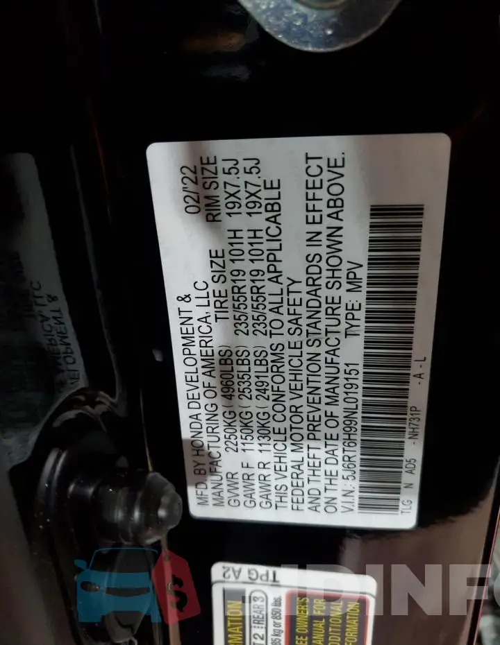 5J6RT6H99NL019151 Photo# 13