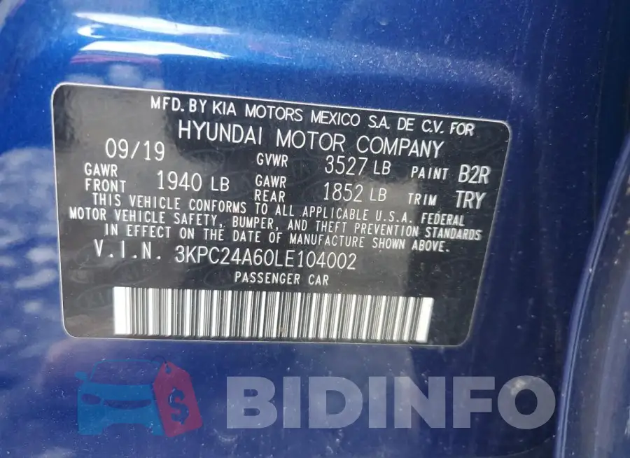 3KPC24A60LE104002 Photo# 12
