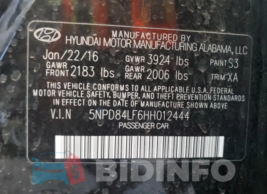 5NPD84LF6HH012444 Photo# 13