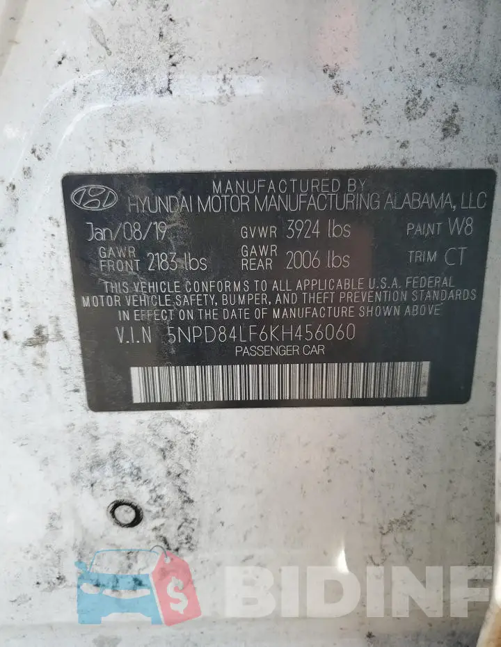 5NPD84LF6KH456060 Photo# 12