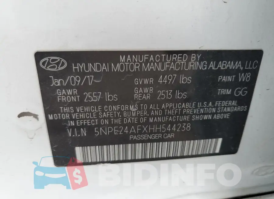 5NPE24AFXHH544238 Photo# 12