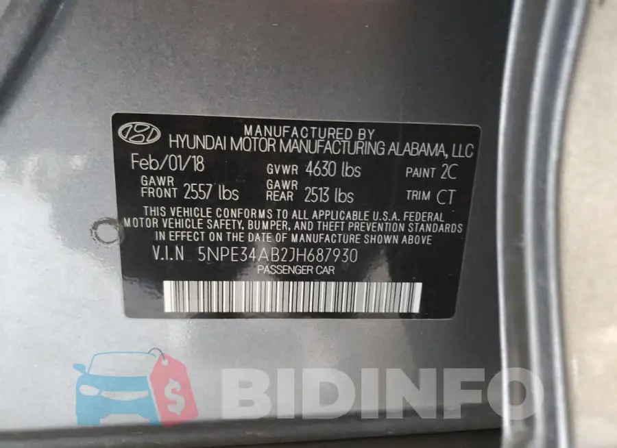 5NPE34AB2JH687930 Photo# 12