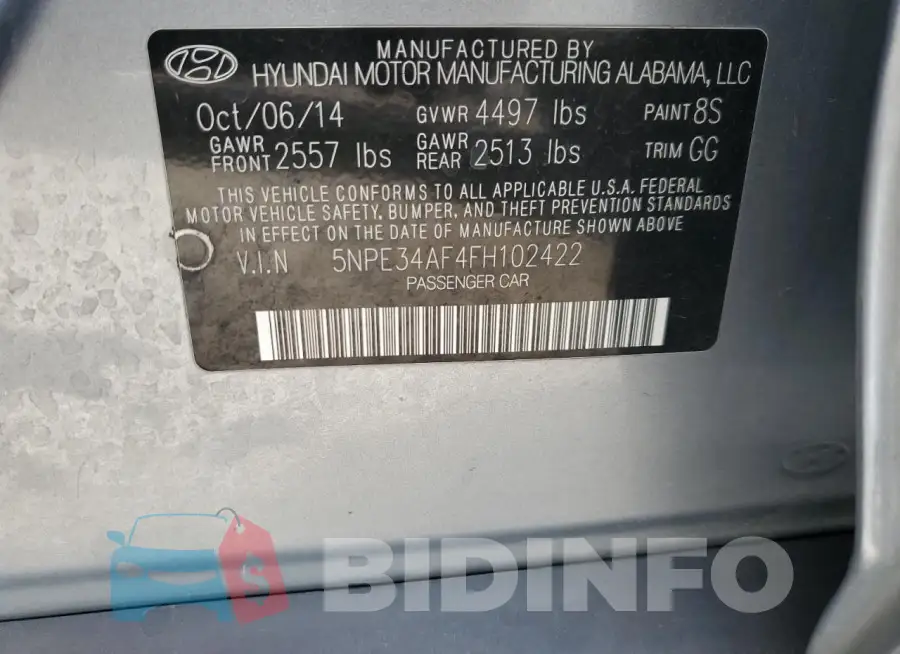 5NPE34AF4FH102422 Photo# 12