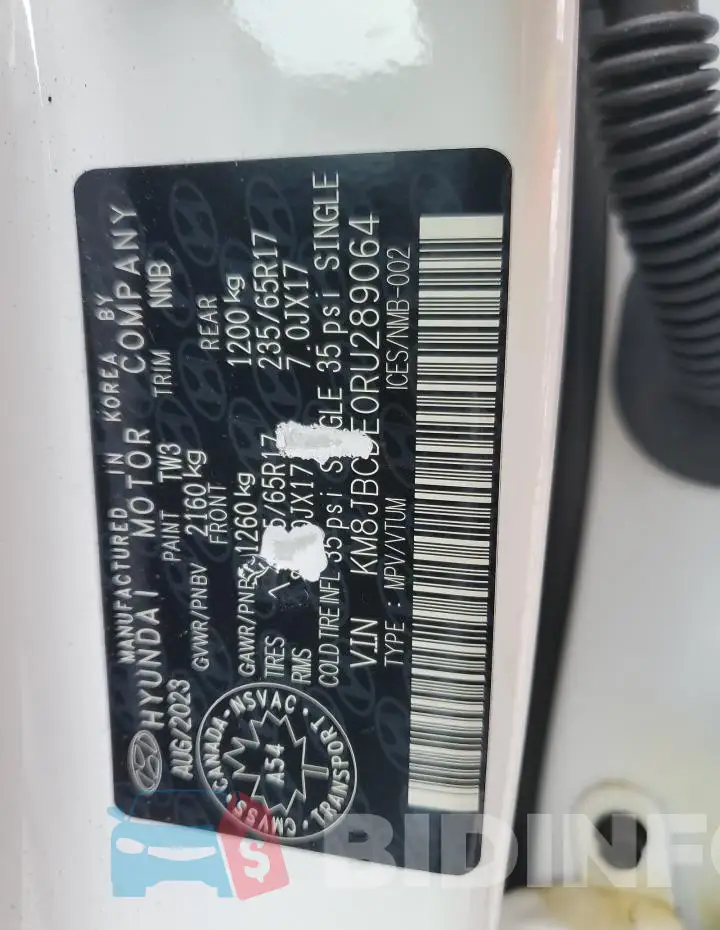 KM8JBCDE0RU289064 Photo# 13
