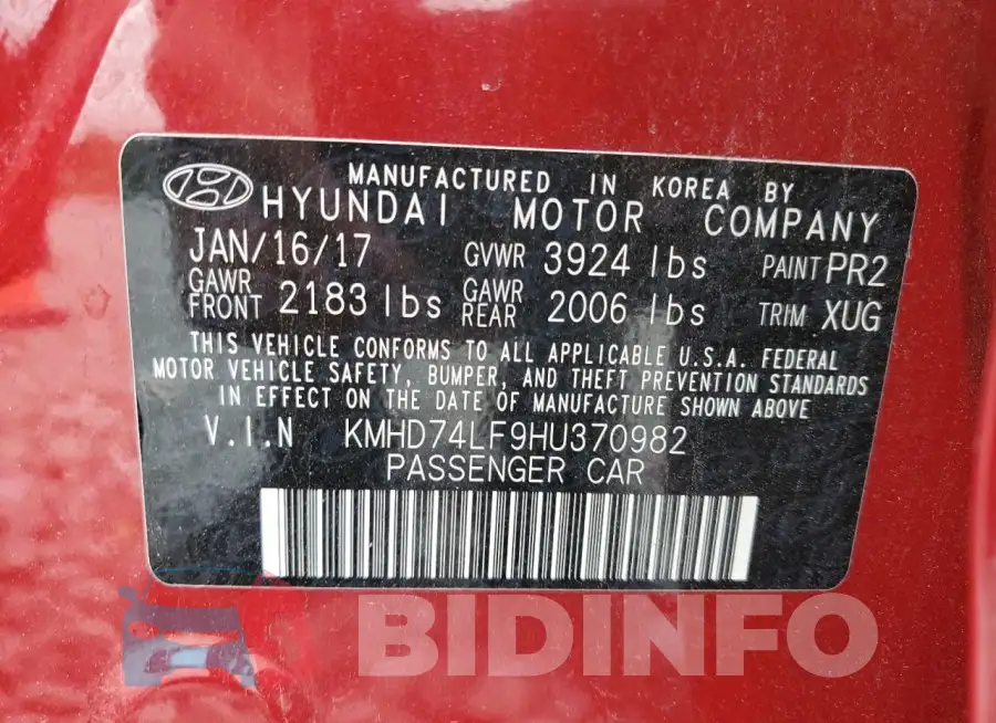 KMHD74LF9HU370982 Photo# 12