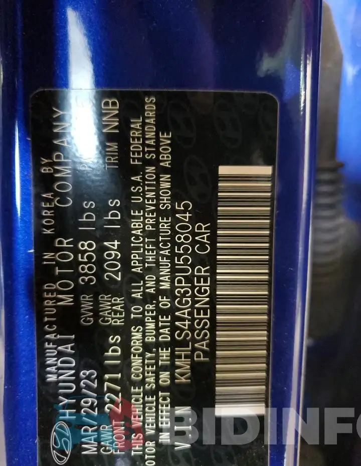 KMHLS4AG3PU558045 Photo# 12