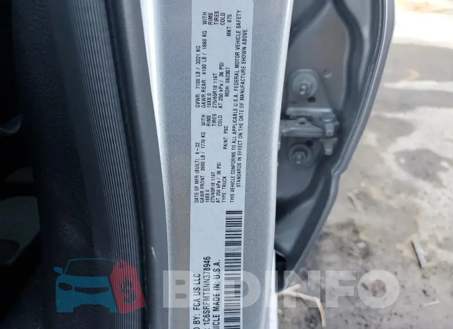 1C6SRFMT8NN378946 Photo# 12