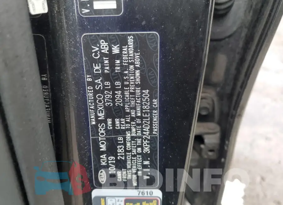 3KPF24AD2LE182504 Photo# 12