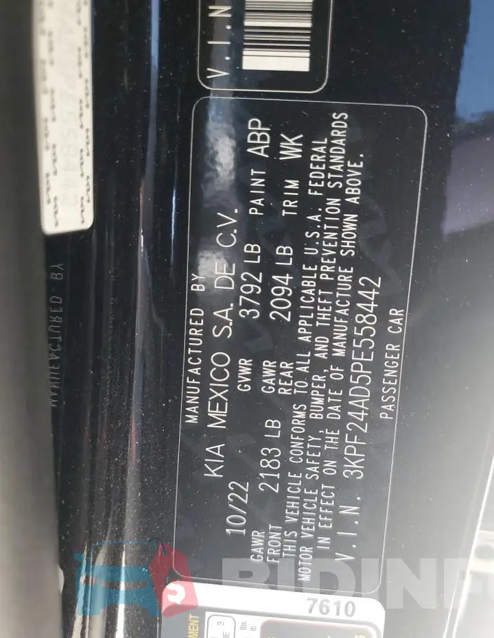 3KPF24AD5PE558442 Photo# 12