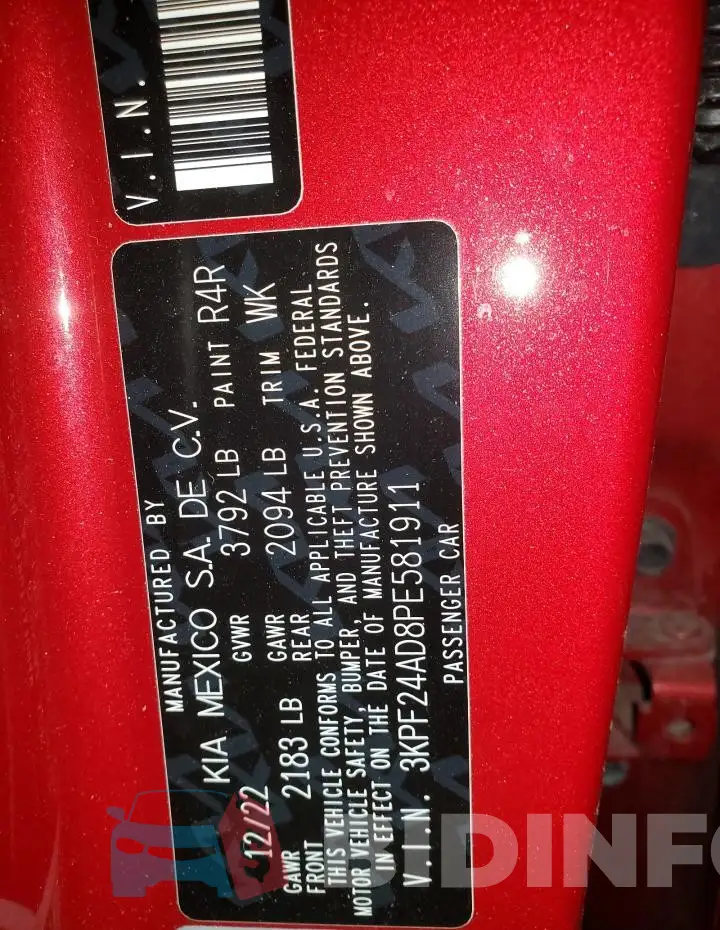 3KPF24AD8PE581911 Photo# 13