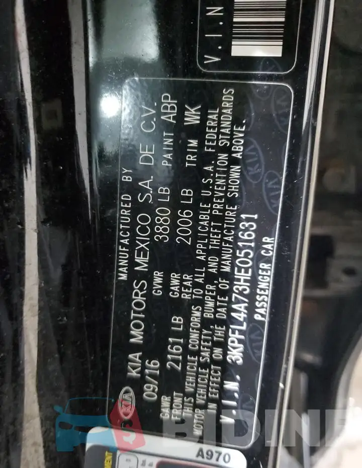 3KPFL4A73HE051631 Photo# 13