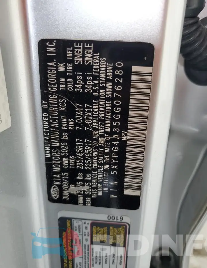 5XYPG4A35GG076280 Photo# 14