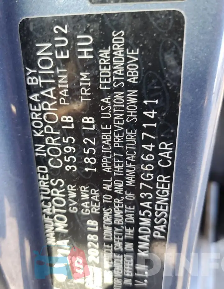 KNADM5A37G6647141 Photo# 12
