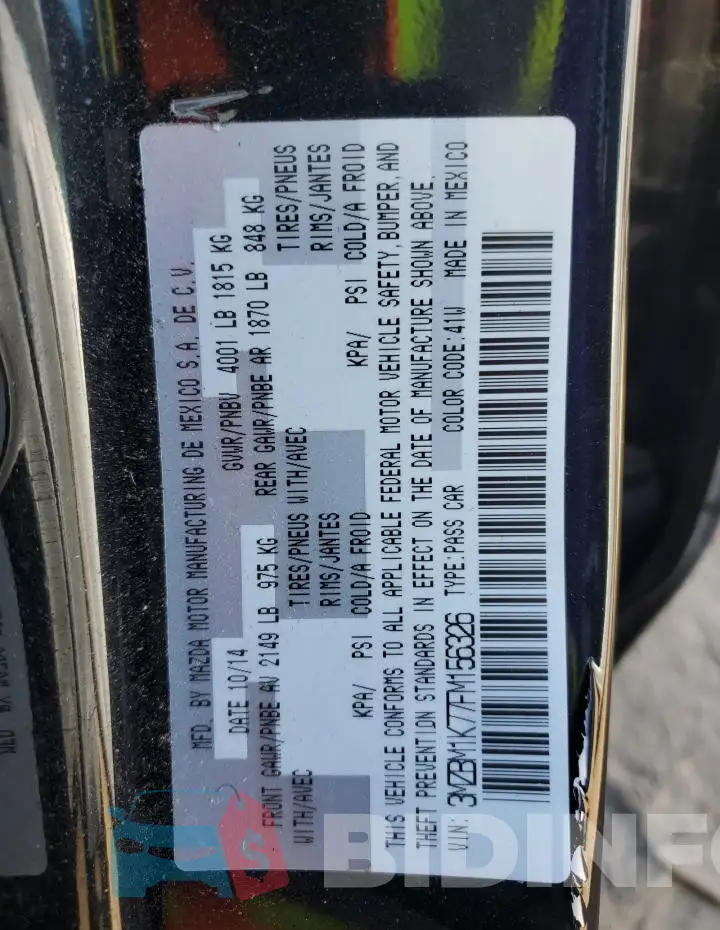 3MZBM1K77FM156326 Photo# 12