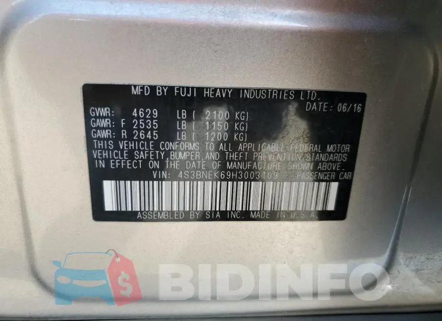 4S3BNEK69H3003109 Photo# 12