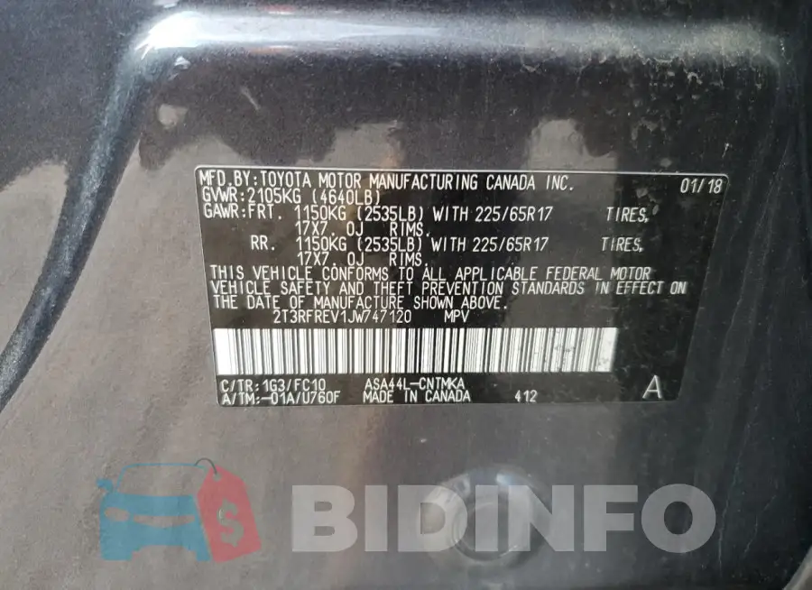 2T3RFREV1JW747120 Photo# 13