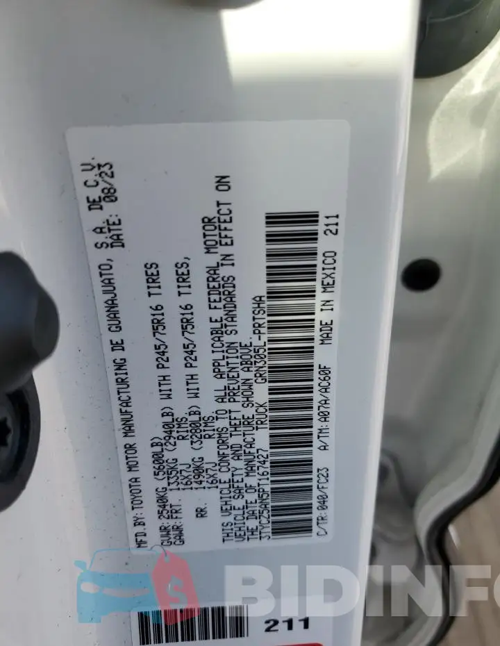 3TYCZ5AN5PT167427 Photo# 12
