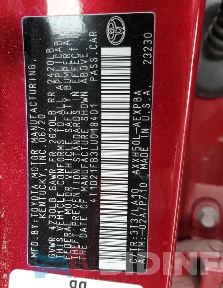 4T1D21FB3LU018401 Photo# 12