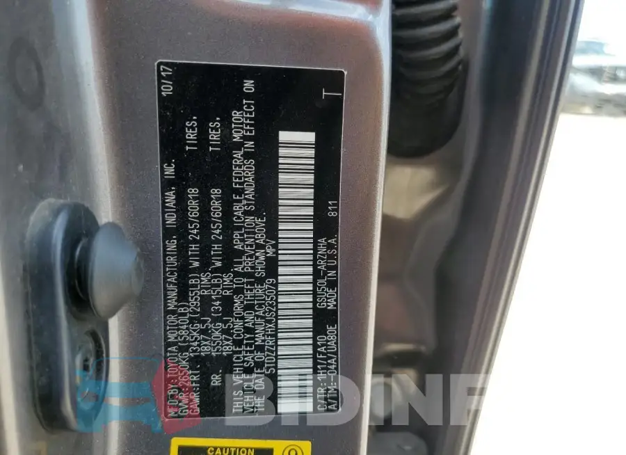 5TDZZRFHXJS235079 Photo# 13